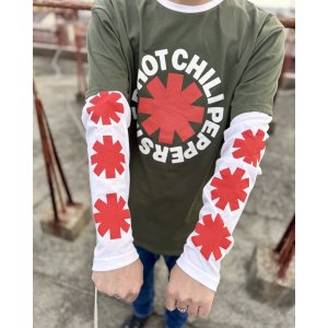 画像5: 送料無料 RED HOT CHILI PEPPERS / Classic Asterisk 長袖Tシャツ GREEN/WHITE