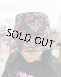 ラスト1枚で終了 CYPRESS HILL / Skull & Roses Pattern バケットハット BLACK