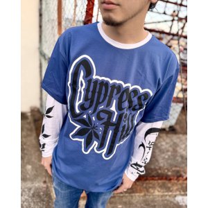 画像6: 送料無料 CYPRESS HILL / Leaf & Logo 長袖Tシャツ BLUE/WHITE