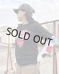 送料無料 XLサイズラスト1枚で終了 RED HOT CHILI PEPPERS / Shock Logo 長袖Tシャツ BLACK/WHITE