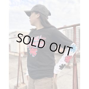 画像1: 送料無料 XLサイズラスト1枚で終了 RED HOT CHILI PEPPERS / Shock Logo 長袖Tシャツ BLACK/WHITE