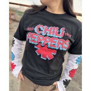 画像6: 送料無料 RED HOT CHILI PEPPERS / Shock Logo 長袖Tシャツ BLACK/WHITE