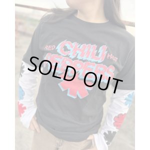画像6: 送料無料 XLサイズラスト1枚で終了 RED HOT CHILI PEPPERS / Shock Logo 長袖Tシャツ BLACK/WHITE