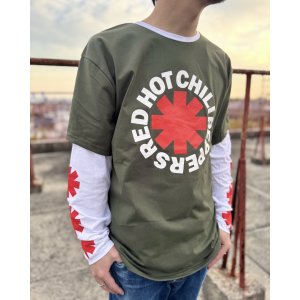 画像4: 送料無料 RED HOT CHILI PEPPERS / Classic Asterisk 長袖Tシャツ GREEN/WHITE