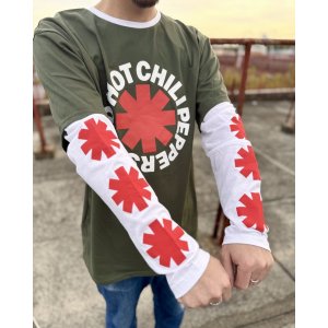 画像6: 送料無料 RED HOT CHILI PEPPERS / Classic Asterisk 長袖Tシャツ GREEN/WHITE
