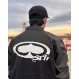 送料無料 SRH / NEW SPADE LOGO コーチジャケット BLACK