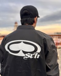 送料無料 SRH / NEW SPADE LOGO コーチジャケット BLACK