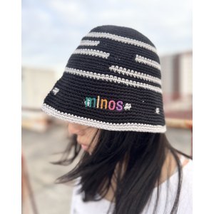 画像3: 送料無料 minos / Crochet バケットハット BLACK