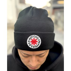 画像1: RED HOT CHILI PEPPERS / Classic Asterisk ニットキャップ BLACK