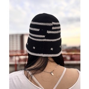 画像5: 送料無料 minos / Crochet バケットハット BLACK