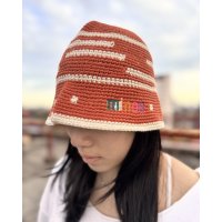 送料無料 minos / Crochet バケットハット CORAL