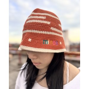 画像1: 送料無料 minos / Crochet バケットハット CORAL