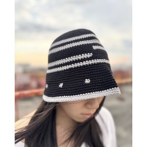 画像4: 送料無料 minos / Crochet バケットハット BLACK