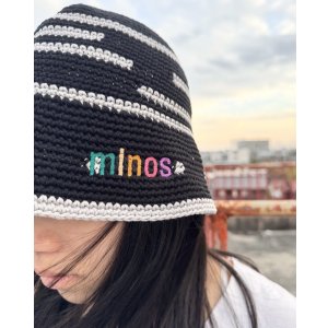 画像2: 送料無料 minos / Crochet バケットハット BLACK
