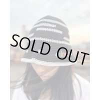 送料無料 minos / Crochet バケットハット BLACK
