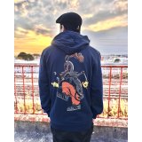 送料無料 BLINK-182 / Roger Rabbit プルオーバーパーカー NAVY