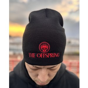 画像1: THE OFFSPRING / SKULL LOGO ニットキャップ BLACK
