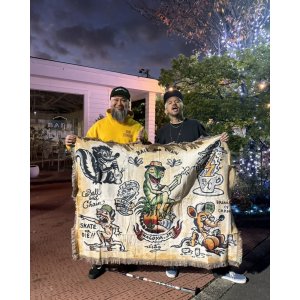 画像2: 送料無料 スペシャルアイテム 送料無料 OPIE ORTIZ x BALL&CHAIN Special Collaboration TATTOO FLASH CLOTH