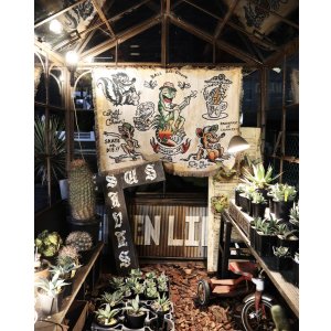 画像2: 再々生産決定 2次予約注文受付中 送料無料 スペシャルアイテム OPIE ORTIZ x BALL&CHAIN Special Collaboration TATTOO FLASH CLOTH