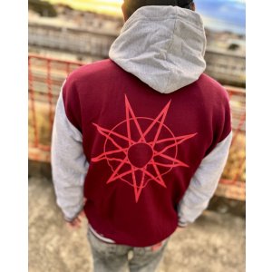 画像7: 送料無料 SLIPKNOT / 9-Point Star ジャケット MAROON / GREY