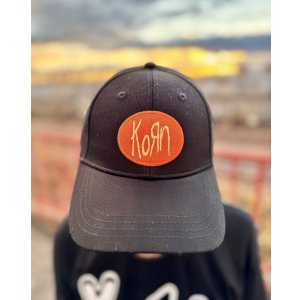 画像1: KORN / Oval Logo ベースボールキャップ BLACK
