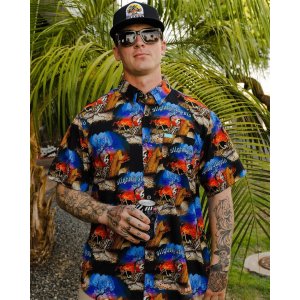 画像1: カリフォルニア買付アイテム 送料無料 SLIGHTLY STOOPID x DIXXON FLANNEL CO / Closer to the sun コラボ半袖シャツ
