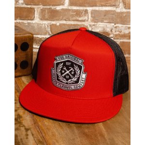 画像7: 送料無料 DIXXON FLANNEL CO / Flat Bill Trucker スナップバックキャップ RED / BLACK