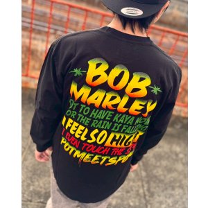 画像9: 送料無料 XLラスト3枚で終了 BOB MARLEY x POT MEETS POP /  I Feel So High 長袖Tシャツ ブラック
