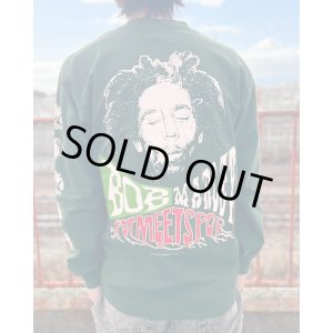 画像11: 送料無料 Lラスト1枚で終了 BOB MARLEY x POT MEETS POP / Uprising 長袖Tシャツ フォレストグリーン