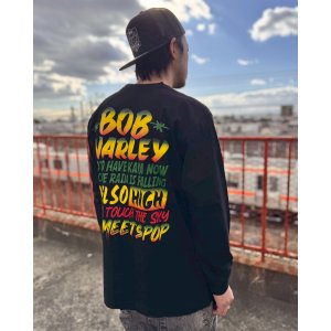 画像8: 送料無料 XLラスト3枚で終了 BOB MARLEY x POT MEETS POP /  I Feel So High 長袖Tシャツ ブラック