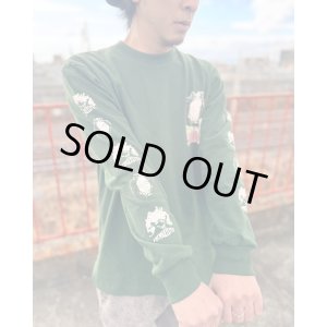 画像6: 送料無料 Lラスト1枚で終了 BOB MARLEY x POT MEETS POP / Uprising 長袖Tシャツ フォレストグリーン