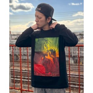 画像2: 送料無料 XLラスト3枚で終了 BOB MARLEY x POT MEETS POP /  I Feel So High 長袖Tシャツ ブラック