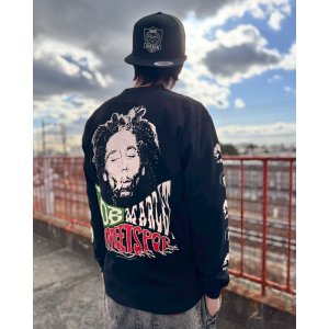 画像10: 送料無料 XLラスト3枚で終了 BOB MARLEY x POT MEETS POP / Uprising 長袖Tシャツ ブラック