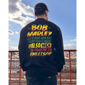 画像11: 送料無料 XLラスト3枚で終了 BOB MARLEY x POT MEETS POP /  I Feel So High 長袖Tシャツ ブラック