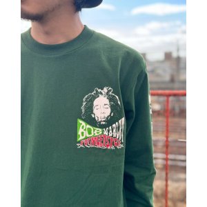 画像4: 送料無料 Lラスト1枚で終了 BOB MARLEY x POT MEETS POP / Uprising 長袖Tシャツ フォレストグリーン