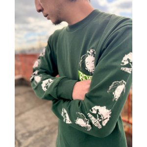 画像8: 送料無料 Lラスト1枚で終了 BOB MARLEY x POT MEETS POP / Uprising 長袖Tシャツ フォレストグリーン