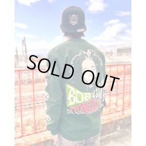 画像9: 送料無料 Lラスト1枚で終了 BOB MARLEY x POT MEETS POP / Uprising 長袖Tシャツ フォレストグリーン