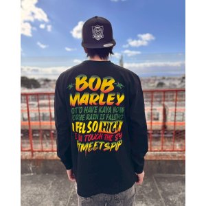 画像6: 送料無料 XLラスト3枚で終了 BOB MARLEY x POT MEETS POP /  I Feel So High 長袖Tシャツ ブラック