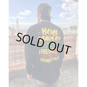 画像7: 送料無料 XLラスト1枚で終了 BOB MARLEY x POT MEETS POP /  I Feel So High 長袖Tシャツ ブラック