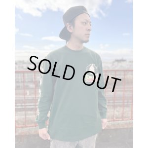 画像3: 送料無料 Lラスト1枚で終了 BOB MARLEY x POT MEETS POP / Uprising 長袖Tシャツ フォレストグリーン