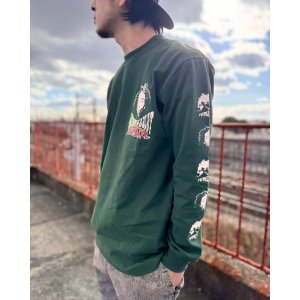 画像5: 送料無料 Lラスト1枚で終了 BOB MARLEY x POT MEETS POP / Uprising 長袖Tシャツ フォレストグリーン