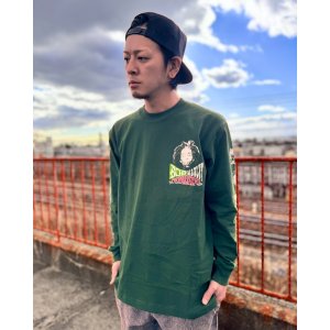 画像2: 送料無料 Lラスト1枚で終了 BOB MARLEY x POT MEETS POP / Uprising 長袖Tシャツ フォレストグリーン