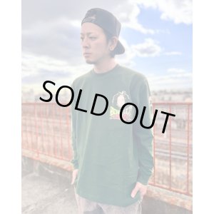 画像2: 送料無料 Lラスト1枚で終了 BOB MARLEY x POT MEETS POP / Uprising 長袖Tシャツ フォレストグリーン
