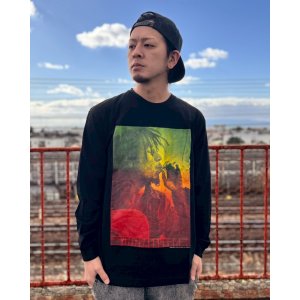 画像1: 送料無料 XLラスト3枚で終了 BOB MARLEY x POT MEETS POP /  I Feel So High 長袖Tシャツ ブラック