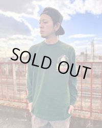 送料無料 Lラスト1枚で終了 BOB MARLEY x POT MEETS POP / Uprising 長袖Tシャツ フォレストグリーン