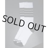 ラスト1足で終了 DIXXON FLANNEL CO / Athletic Stripes Premium クルーソックス WHITE / BLACK