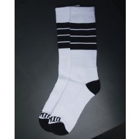 DIXXON FLANNEL CO / Athletic Stripes Premium クルーソックス WHITE / BLACK