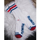 DIXXON FLANNEL CO / Strike Out Premium クルーソックス WHITE / BLUE / RED