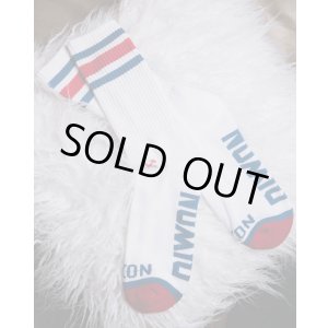 画像1: DIXXON FLANNEL CO / Strike Out Premium クルーソックス WHITE / BLUE / RED