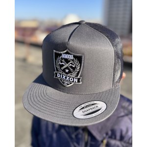 画像4: 送料無料 DIXXON FLANNEL CO / Shield Flat Bill スナップバックキャップ CHARCOAL